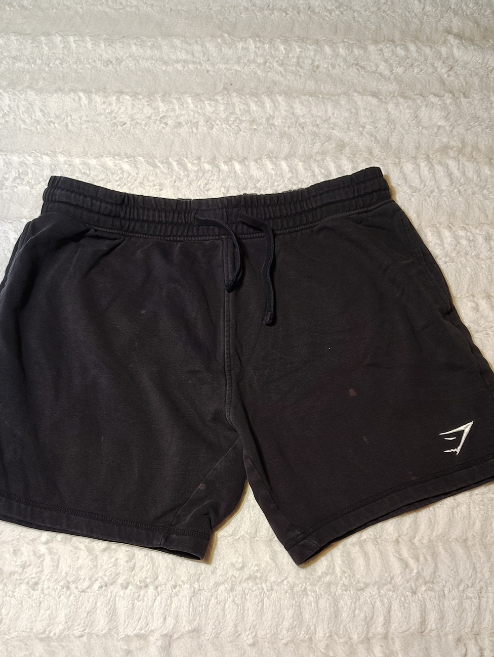 Gymshark Men’s Black Athletic Drawstring Shorts with Logo